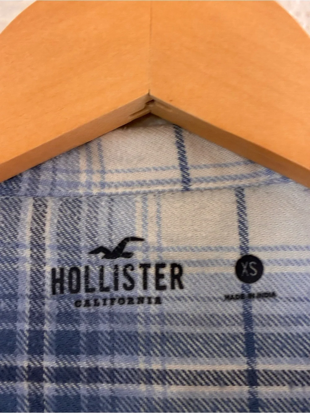 Hollister blue plaid